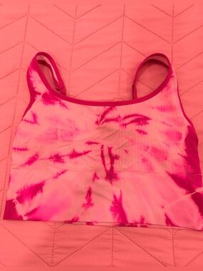 Pink Victoria’s Secret Pink Tie-Dye Tank with Contrast Trim